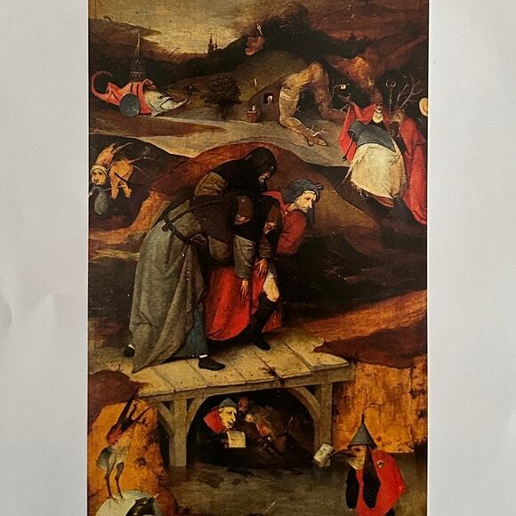 Bosch, Temptation of St Anthony, Painting, Book Page Art Print ~ 250802-WH 350 H - Picture 1 of 2